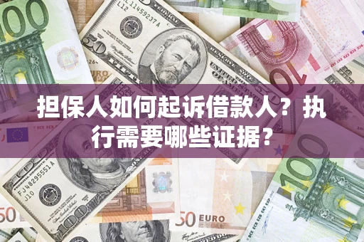 武汉担保人如何起诉借款人？执行需要哪些证据？