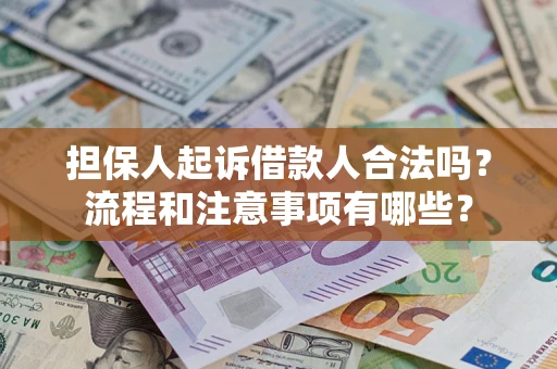 武汉担保人起诉借款人合法吗？流程和注意事项有哪些？