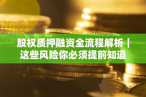 武汉股权质押融资全流程解析｜这些风险你必须提前知道