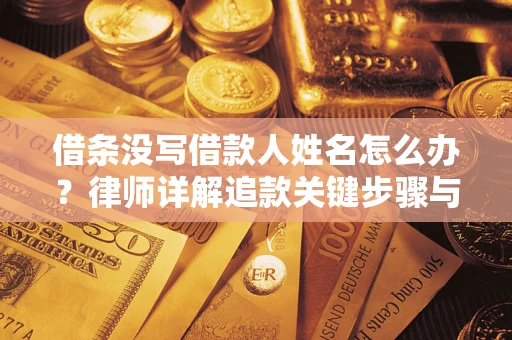 武汉借条没写借款人姓名怎么办？律师详解追款关键步骤与证据链构建