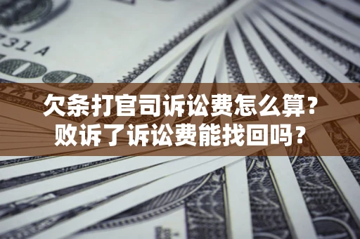 武汉欠条打官司诉讼费怎么算？败诉了诉讼费能找回吗？