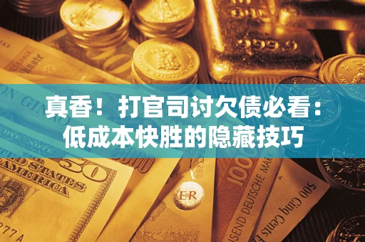 武汉真香！打官司讨欠债必看：低成本快胜的隐藏技巧