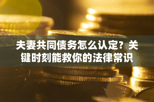 武汉夫妻共同债务怎么认定？关键时刻能救你的法律常识