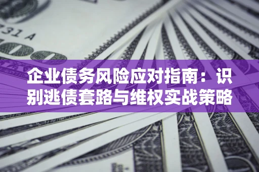 武汉企业债务风险应对指南：识别逃债套路与维权实战策略
