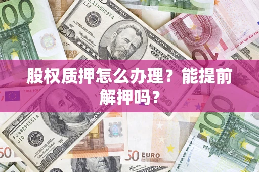 武汉股权质押怎么办理？能提前解押吗？