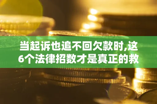 武汉当起诉也追不回欠款时,这6个法律招数才是真正的救命稻草